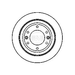 Brake Disc BORG & BECK BBD5188 OE Ref 584114H300