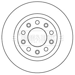 Brake Disc BORG & BECK BBD5194 OE Ref 51815313