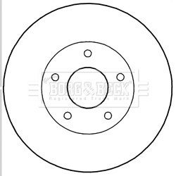 Brake Disc BORG & BECK BBD5195 OE Ref 402061KA2A