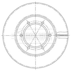Brake Disc BORG & BECK BBD5197 OE Ref 4351235190
