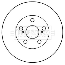 Brake Disc BORG & BECK BBD5206 OE Ref 43512-20480