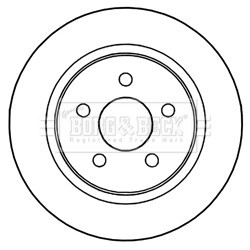 Brake Disc BORG & BECK BBD5210 OE Ref 1683384