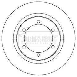 Brake Disc BORG & BECK BBD5215 OE Ref 43206-MB600