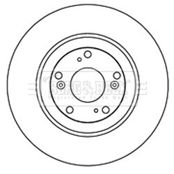 Brake Disc BORG & BECK BBD5222 OE Ref 45251S9AE50