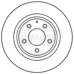 Brake Disc BORG & BECK BBD5224 OE Ref F15226251A