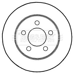Brake Disc BORG & BECK BBD5227 OE Ref 5016434AA