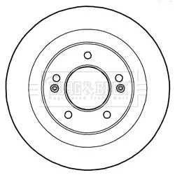 Brake Disc BORG & BECK BBD5230 OE Ref 584113Z100