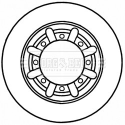 Brake Disc BORG & BECK BBD5233 OE Ref 43206MA50A