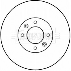 Brake Disc BORG & BECK BBD5234 OE Ref 1611841580