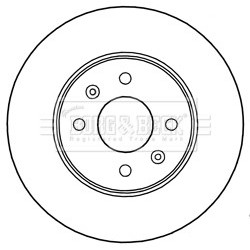 Brake Disc BORG & BECK BBD5239 OE Ref 517121R000