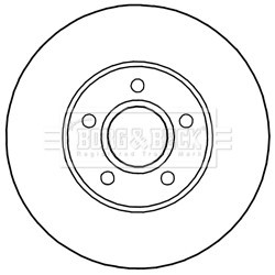 Brake Disc BORG & BECK BBD5244 OE Ref 1223665