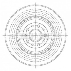 Brake Disc BORG & BECK BBD5245 OE Ref 51897455