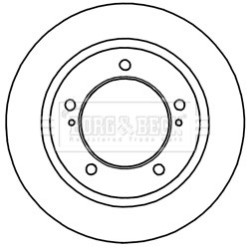 Brake Disc BORG & BECK BBD5251 OE Ref 5521176J01