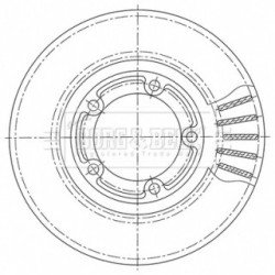 Brake Disc BORG & BECK BBD5254 OE Ref 581294A000
