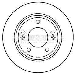 Brake Disc BORG & BECK BBD5257 OE Ref 584113Y300