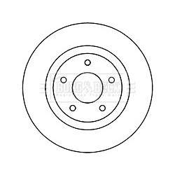 Brake Disc BORG & BECK BBD5261 OE Ref 4615A075