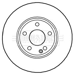Brake Disc BORG & BECK BBD5268 OE Ref 246421011207