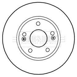 Brake Disc BORG & BECK BBD5270 OE Ref 517121F300