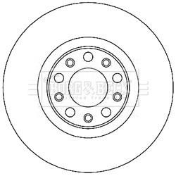 Brake Disc BORG & BECK BBD5271 OE Ref 51760621
