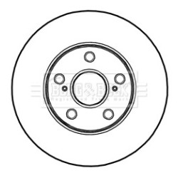 Brake Disc BORG & BECK BBD5279 OE Ref 435120K051