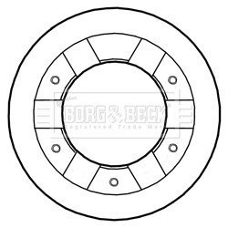 Brake Disc BORG & BECK BBD5291 OE Ref MK356572