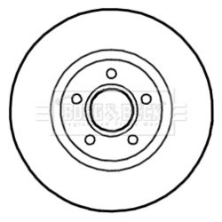 Brake Disc BORG & BECK BBD5305 OE Ref 1223666
