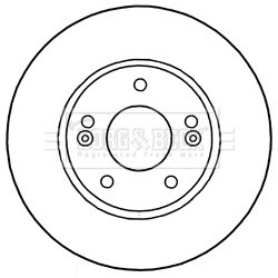 Brake Disc BORG & BECK BBD5313 OE Ref 51712-4V000