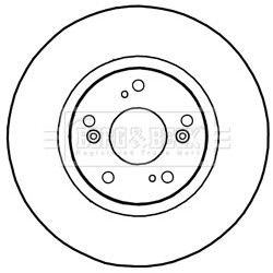 Brake Disc BORG & BECK BBD5320 OE Ref 45251TV2E00