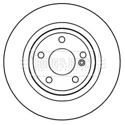 Brake Disc BORG & BECK BBD5326 OE Ref 246423011207