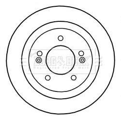 Brake Disc BORG & BECK BBD5327 OE Ref 58411A6200