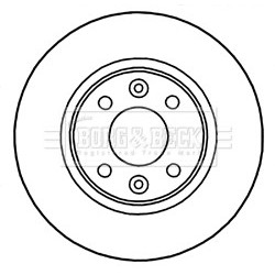 Brake Disc BORG & BECK BBD5328 OE Ref 402062212R