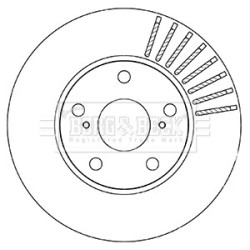 Brake Disc BORG & BECK BBD5330 OE Ref 4351226040
