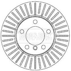 Brake Disc BORG & BECK BBD5337 OE Ref 34 11 9 811 537