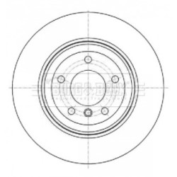 Brake Disc BORG & BECK BBD5339 OE Ref 34 21 6 763 345