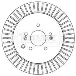 Brake Disc BORG & BECK BBD5342 OE Ref 58411-3J500