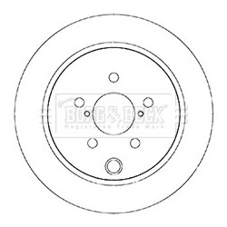 Brake Disc BORG & BECK BBD5345 OE Ref 26700-FJ000