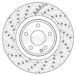 Brake Disc BORG & BECK BBD5355 OE Ref 246421271207