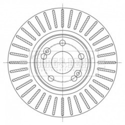 Brake Disc BORG & BECK BBD5369 OE Ref 82 00 196 263