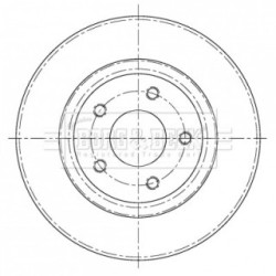 Brake Disc BORG & BECK BBD5373 OE Ref 402061KC1B