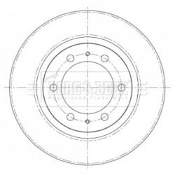 Brake Disc BORG & BECK BBD5375 OE Ref 435120K100 BORG & BECK