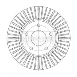 Brake Disc BORG & BECK BBD5384 OE Ref 40206 3NL0A