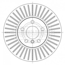 Brake Disc BORG & BECK BBD5389 OE Ref 34 11 6 799 351