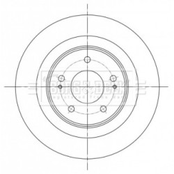 Brake Disc BORG & BECK BBD5396 OE Ref 4615A142
