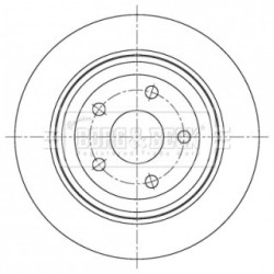 Brake Disc BORG & BECK BBD5406 OE Ref 68035022AC