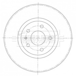 Brake Disc BORG & BECK BBD5411 OE Ref 2037502