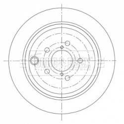 Brake Disc BORG & BECK BBD5412 OE Ref SU00300638