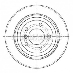 Brake Disc BORG & BECK BBD5416 OE Ref 6 782 605