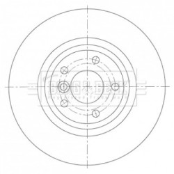 Brake Disc BORG & BECK BBD5434 OE Ref T4N1742 BORG & BECK