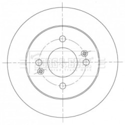 Brake Disc BORG & BECK BBD5443 OE Ref 58411 B9000 BORG & BECK