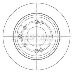 Brake Disc BORG & BECK BBD5450 OE Ref 58411 3S000